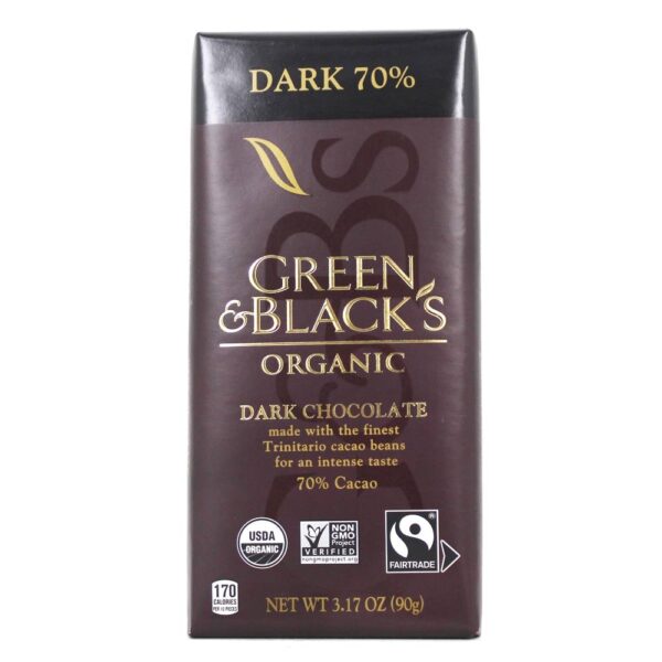 Chocolate Orgánico Green & Black 70% Cacao- Tienda Gourmet Emporio LaMarta